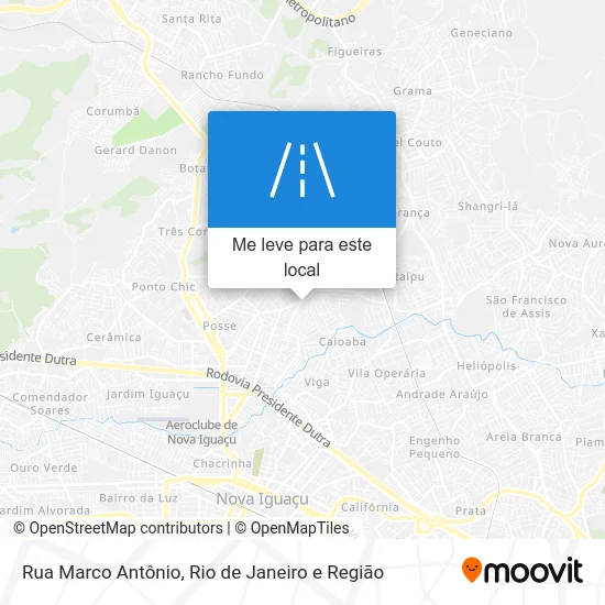 Rua Marco Antônio mapa