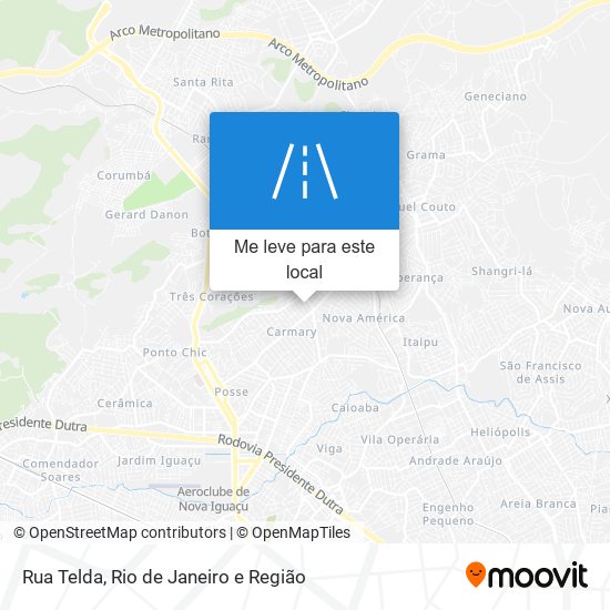 Rua Telda mapa