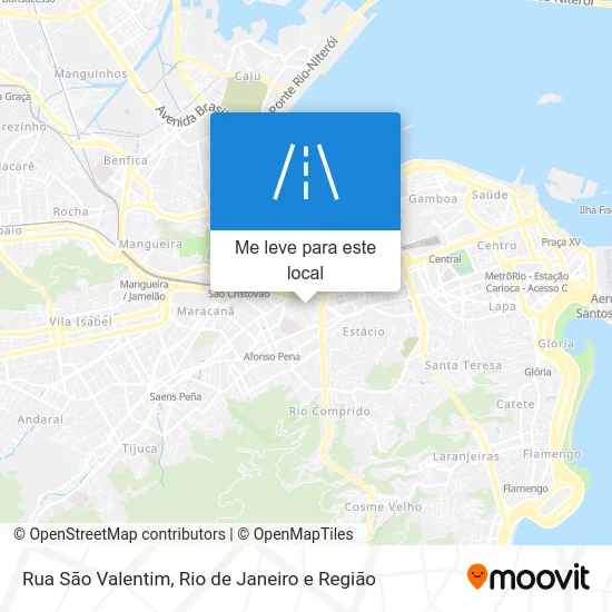 Rua São Valentim mapa