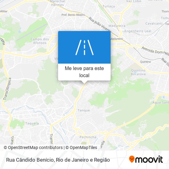 Rua Cândido Benício mapa