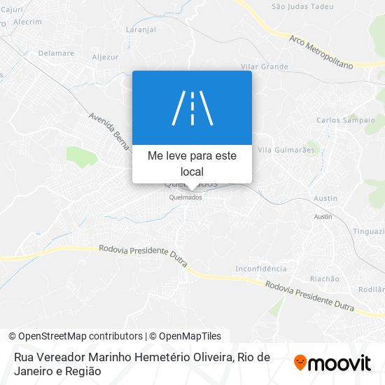 Rua Vereador Marinho Hemetério Oliveira mapa