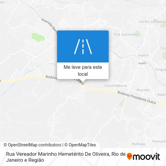 Rua Vereador Marinho Hemetérito De Oliveira mapa