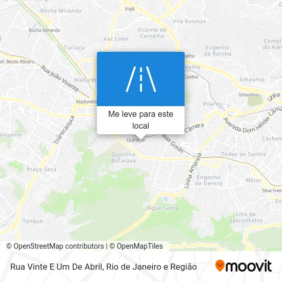 Rua Vinte E Um De Abril mapa