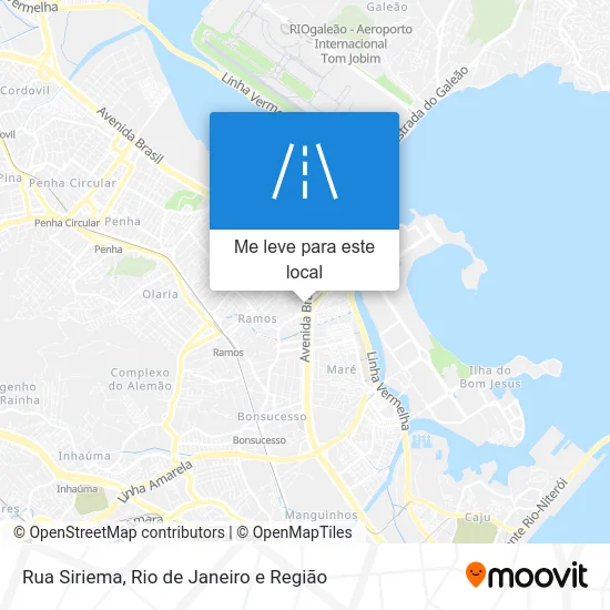 Rua Siriema mapa
