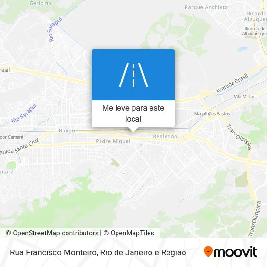 Rua Francisco Monteiro mapa