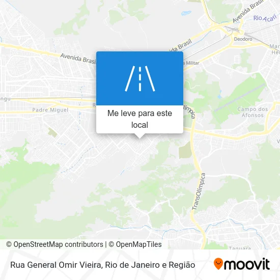 Rua General Omir Vieira mapa