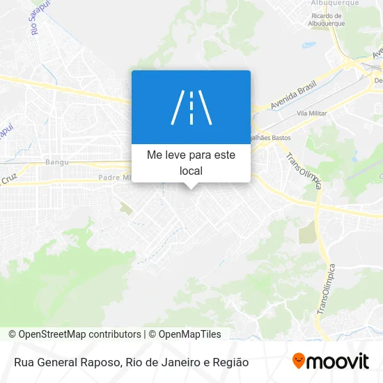 Rua General Raposo mapa
