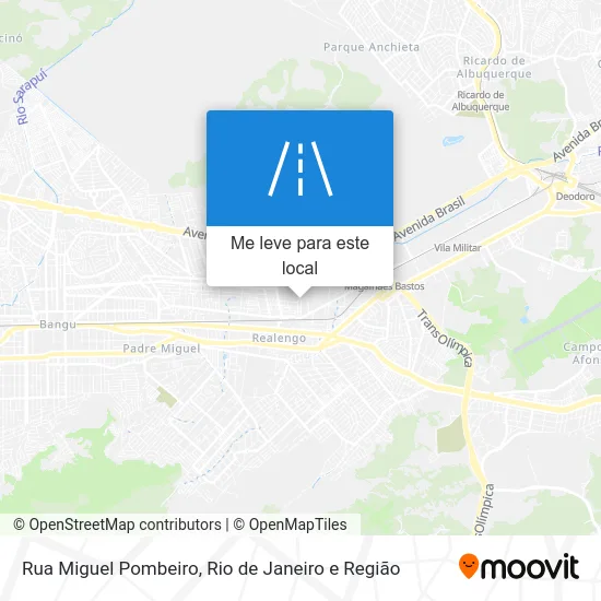 Rua Miguel Pombeiro mapa