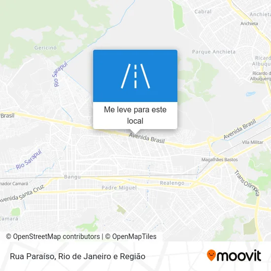 Rua Paraíso mapa