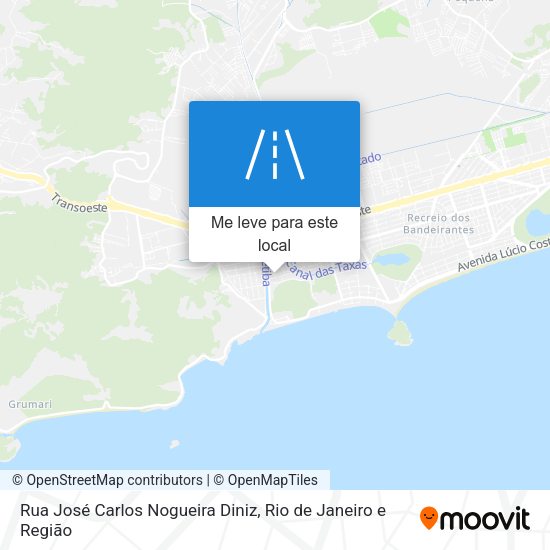 Rua José Carlos Nogueira Diniz mapa