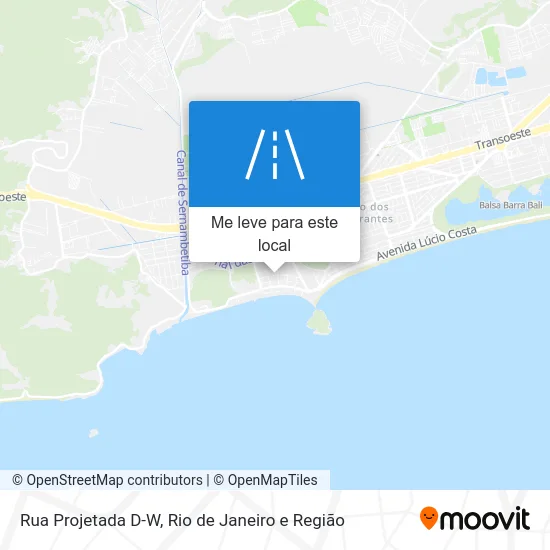 Rua Projetada D-W mapa