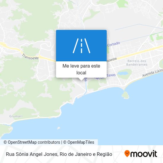 Rua Sônia Angel Jones mapa
