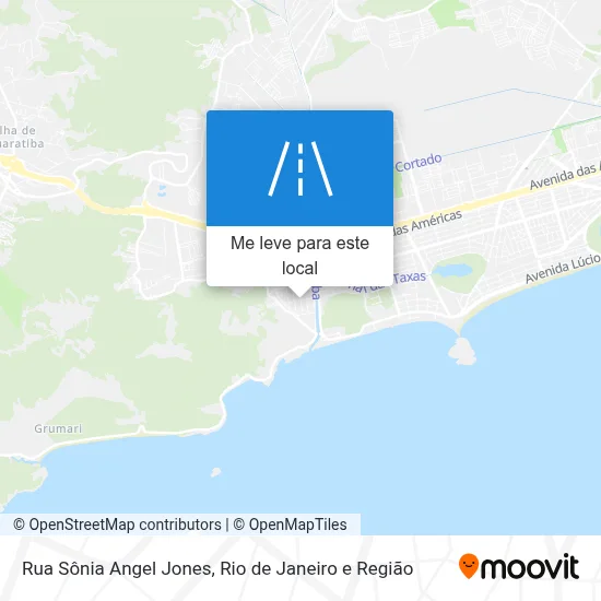 Rua Sônia Angel Jones mapa