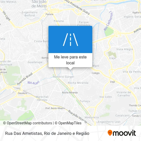 Rua Das Ametistas mapa