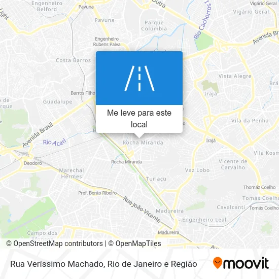 Rua Veríssimo Machado mapa