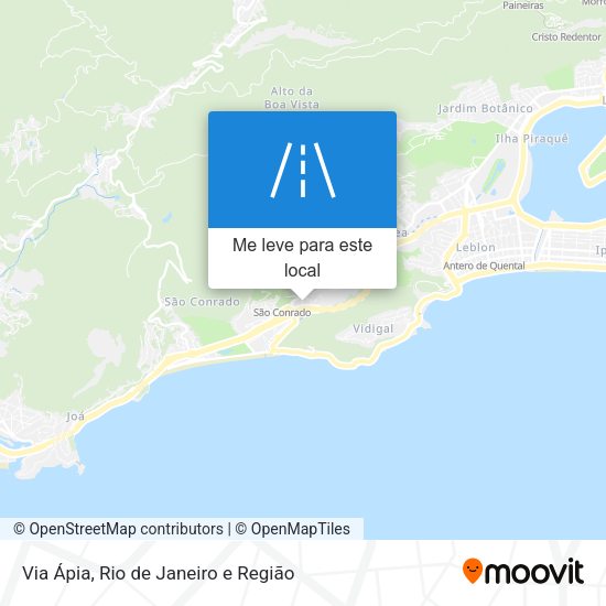 Via Ápia mapa