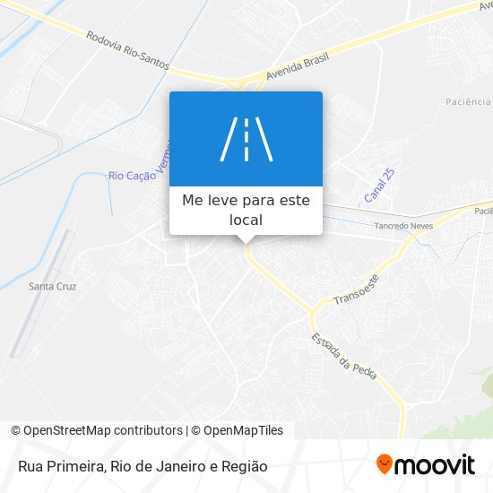 Rua Primeira mapa