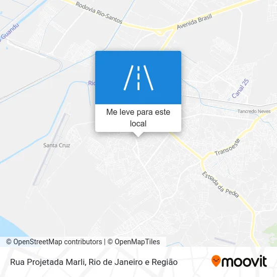 Rua Projetada Marli mapa