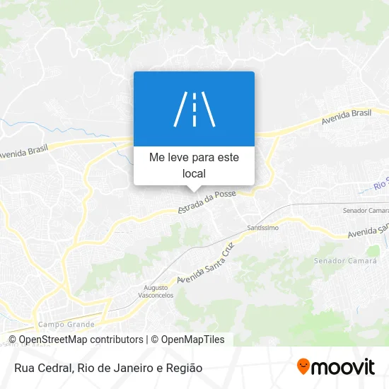 Rua Cedral mapa