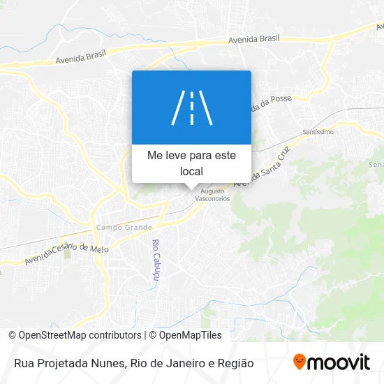 Rua Projetada Nunes mapa