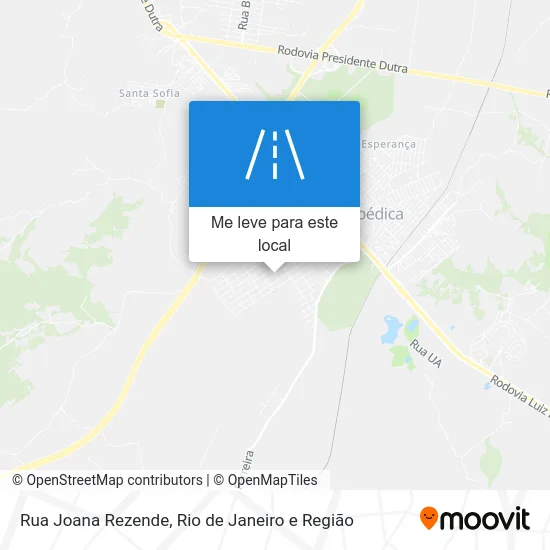 Rua Joana Rezende mapa
