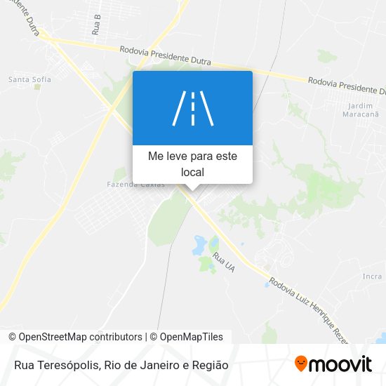 Rua Teresópolis mapa