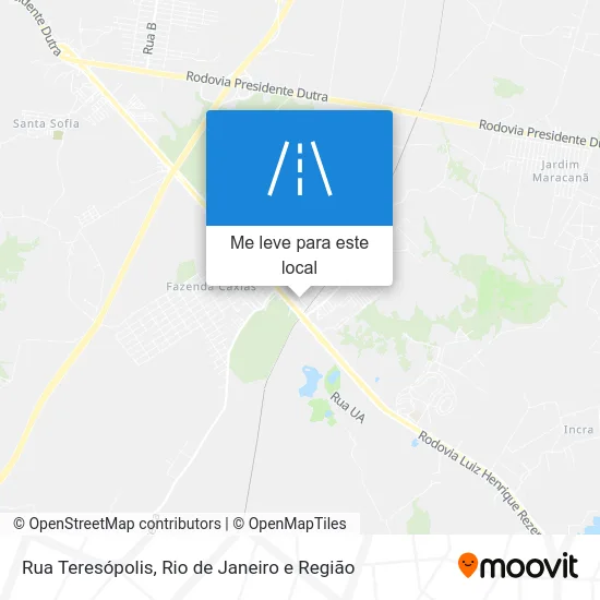 Rua Teresópolis mapa