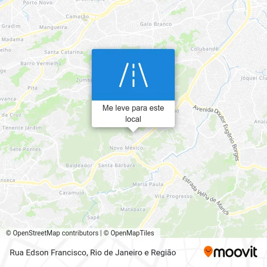 Rua Edson Francisco mapa