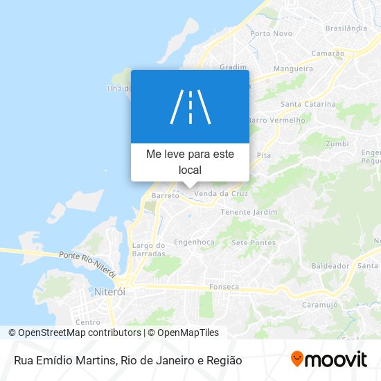 Rua Emídio Martins mapa