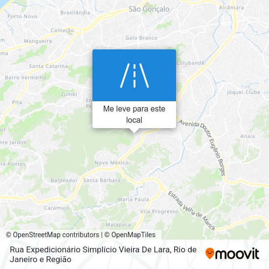 Rua Expedicionário Simplício Vieira De Lara mapa
