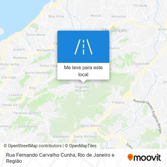 Rua Fernando Carvalho Cunha mapa