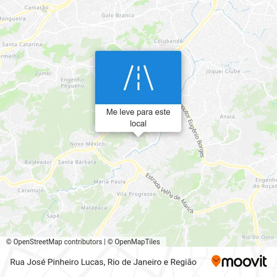 Rua José Pinheiro Lucas mapa