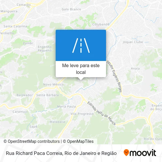 Rua Richard Paca Correia mapa