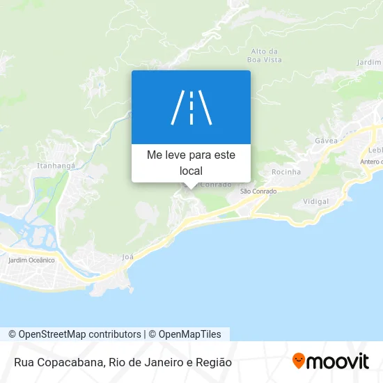 Rua Copacabana mapa