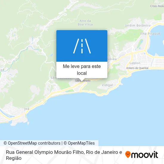 Rua General Olympio Mourão Filho mapa