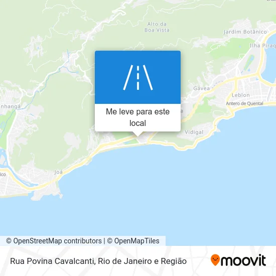 Rua Povina Cavalcanti mapa