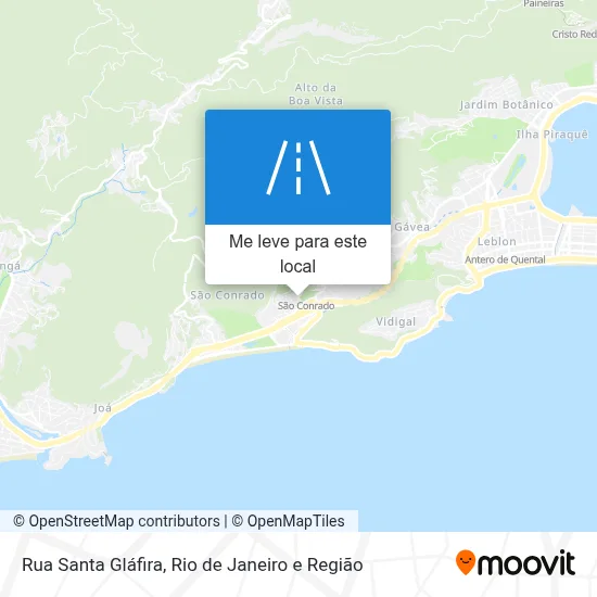 Rua Santa Gláfira mapa