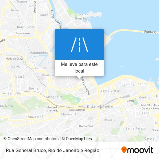 Rua General Bruce mapa