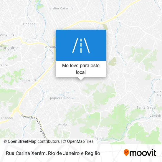 Rua Carina Xerém mapa