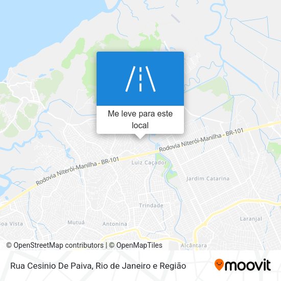 Rua Cesinio De Paiva mapa