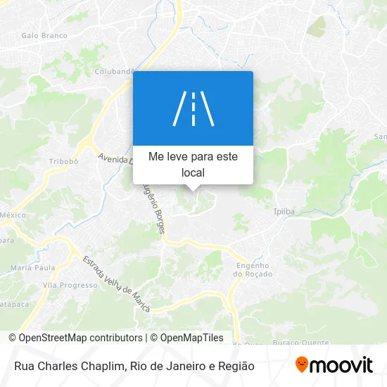 Rua Charles Chaplim mapa