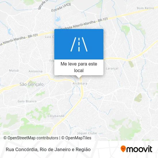 Rua Concórdia mapa