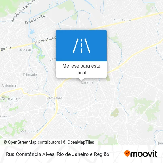 Rua Constância Alves mapa