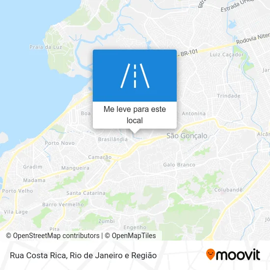 Rua Costa Rica mapa