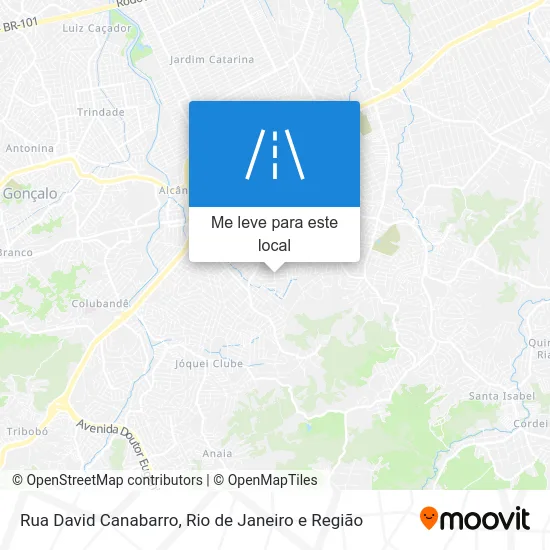 Rua David Canabarro mapa