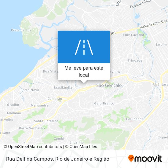 Rua Delfina Campos mapa