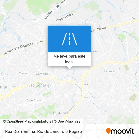 Rua Diamantina mapa