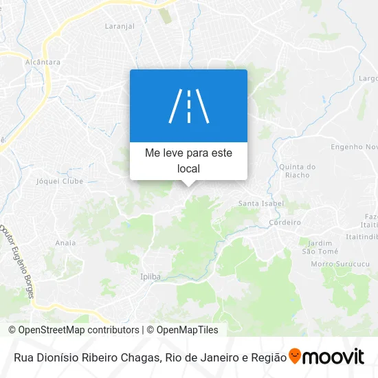 Rua Dionísio Ribeiro Chagas mapa