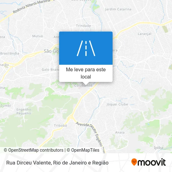 Rua Dirceu Valente mapa