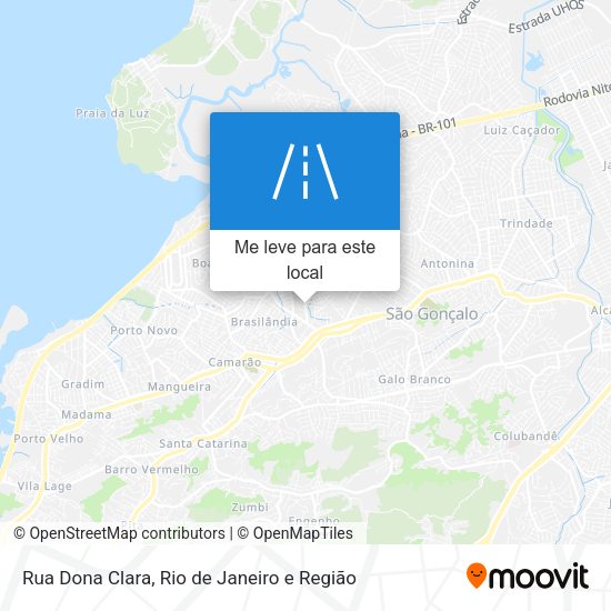 Rua Dona Clara mapa